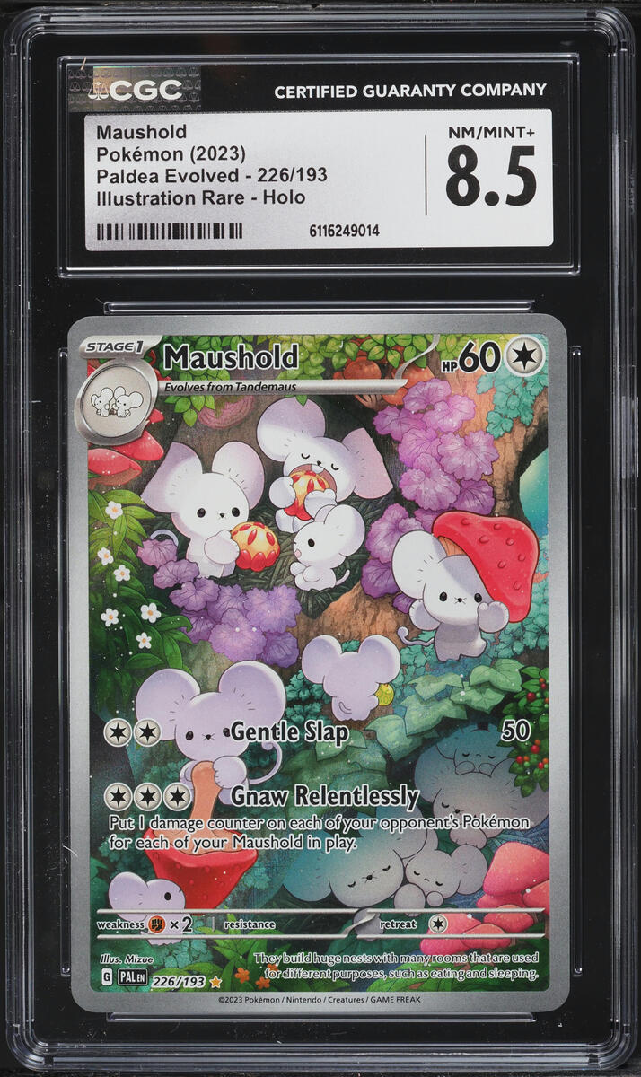2023 Pokemon Scarlet & Violet Paldea Evolved IR Maushold #226 CGC 8.5 NM-MT+