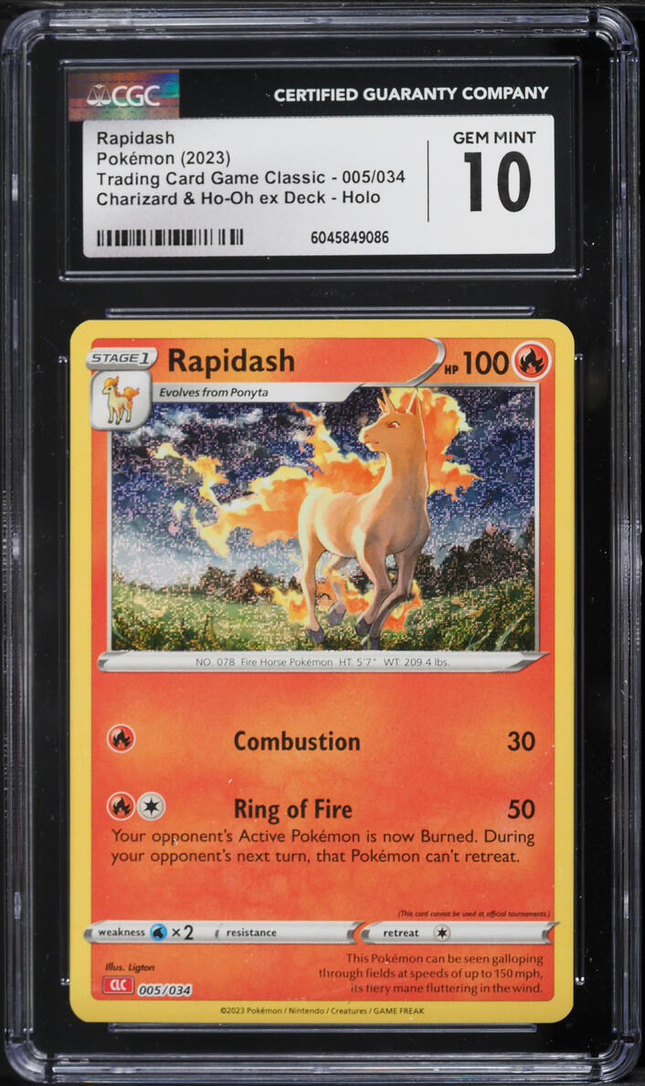 2023 Pokemon TCG Classic Collection Holo Rapidash #5 CGC 10 GEM MINT