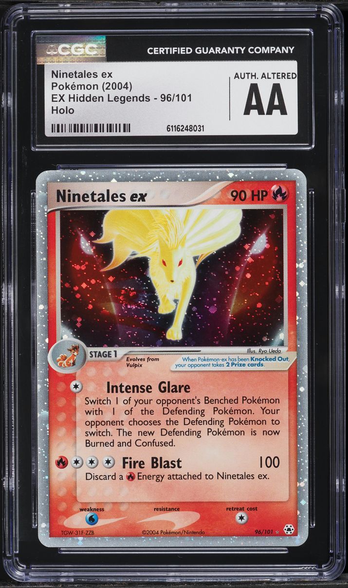 2004 Pokemon EX Hidden Legends Holo Ninetales EX #96 CGC ALTERED AUTH
