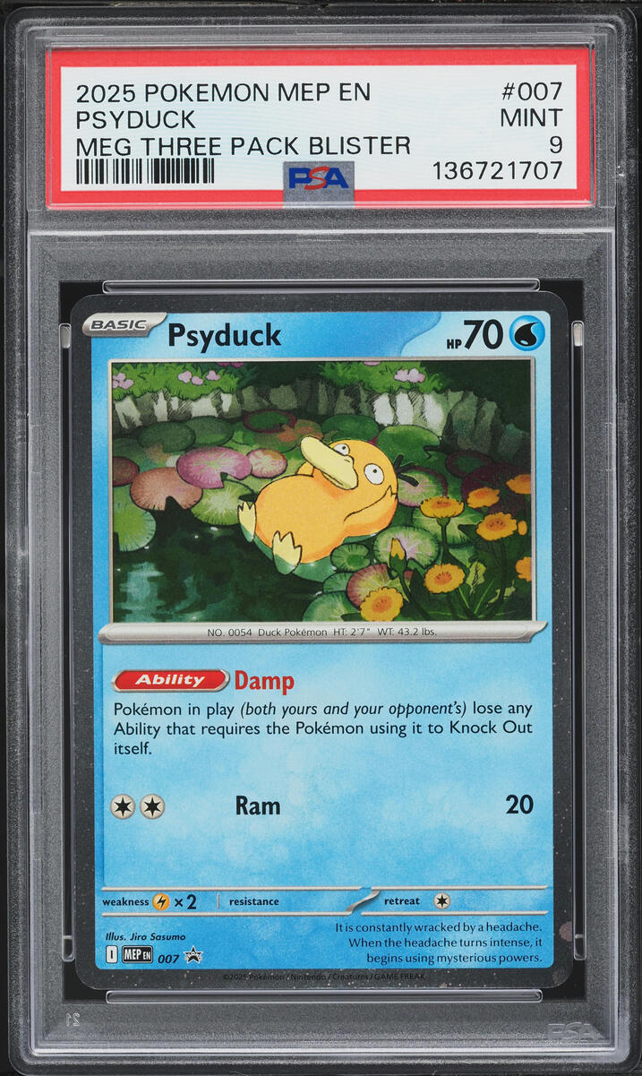 2025 Pokemon Mega Evolutions Promo Psyduck #007 PSA 9 MINT