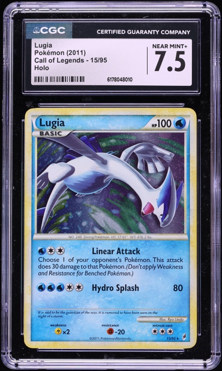 2011 Pokemon Call Of Legends Holo Lugia #15 CGC 7.5 NRMT+