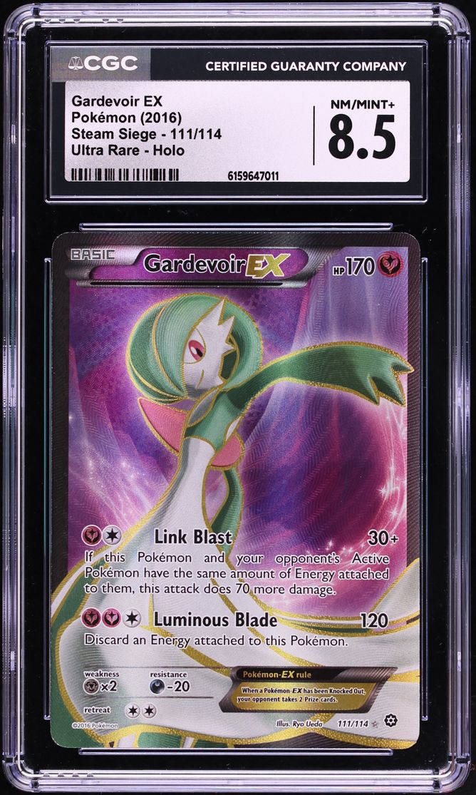 2016 Pokemon XY Steam Siege Full Art Gardevoir EX #111 CGC 8.5 NM-MT+