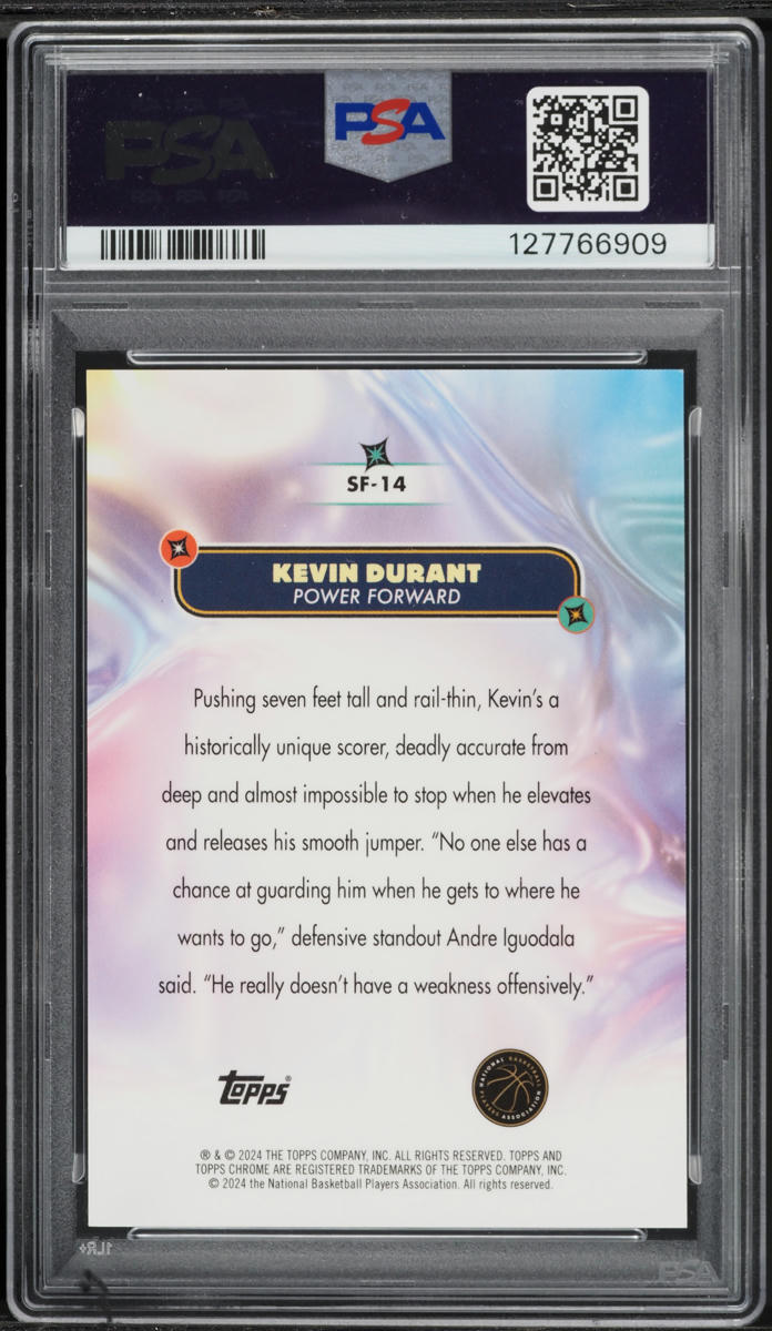 2023 Topps Chrome Superfly Superfractor Kevin Durant 1/1 #SF14 PSA 9 MINT - Photo 2
