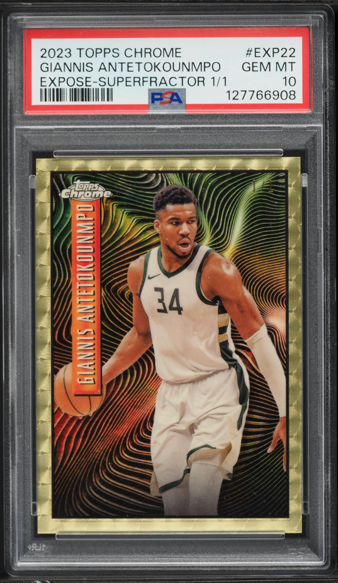 2023 Topps Chrome Expose Superfractor Giannis Antetokounmpo 1/1 #EXP22 PSA 10 GEM MINT - Photo 1