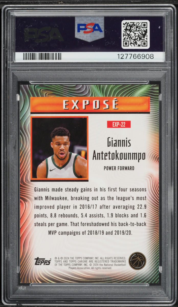 2023 Topps Chrome Expose Superfractor Giannis Antetokounmpo 1/1 #EXP22 PSA 10 GEM MINT - Photo 2