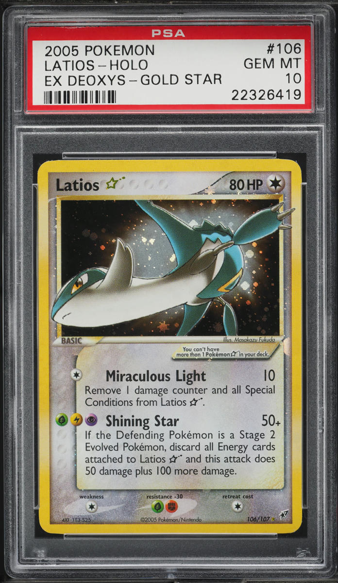 2005 Pokemon EX Deoxys Holo Latios Gold Star #106 PSA 10 GEM MINT