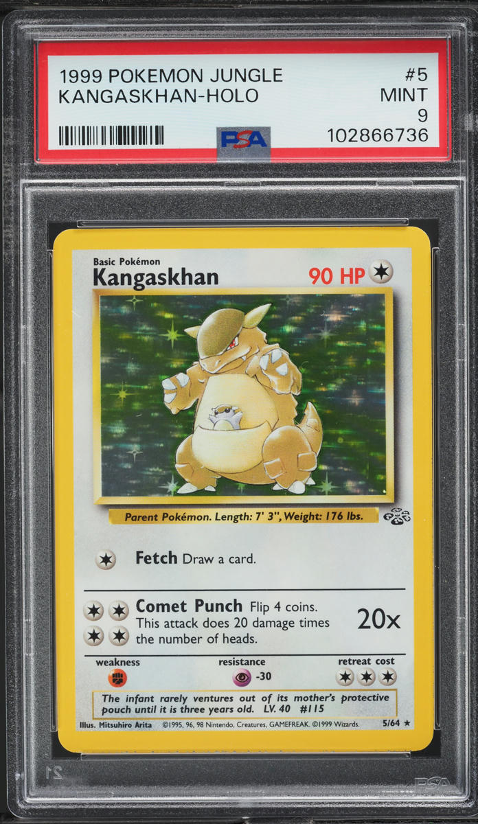 1999 Pokemon Jungle Holo Kangaskhan #5 PSA 9 MINT