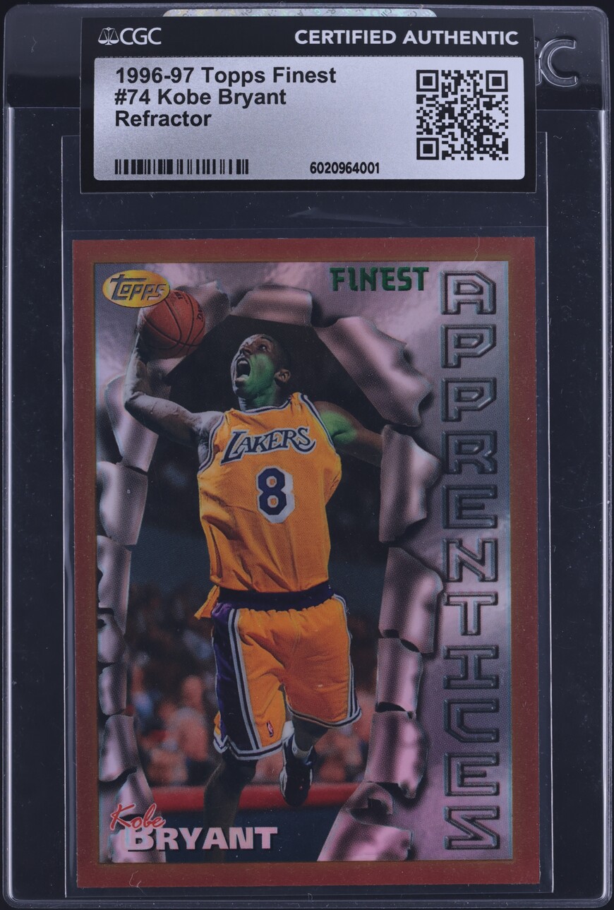 1996 Finest Refractor Kobe Bryant ROOKIE #74 CGC AUTH