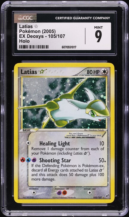 2005 Pokemon EX Deoxys Holo Latios Gold Star #106 CGC 10 GEM MINT