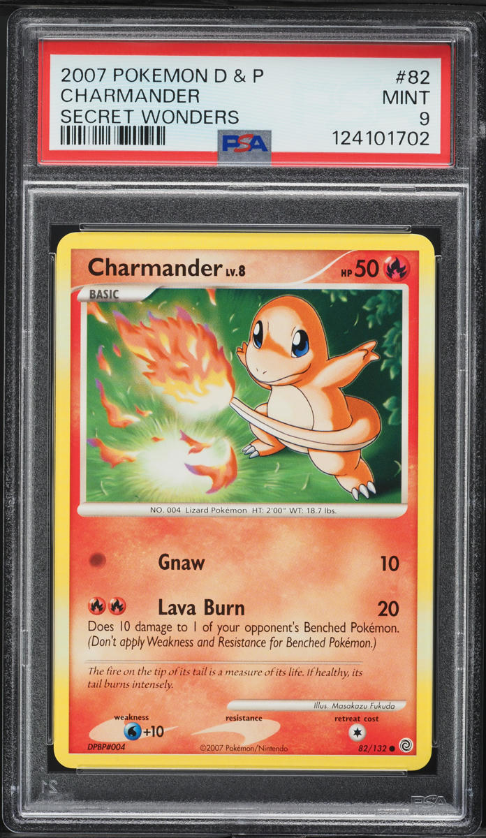 2007 Pokemon Diamond & Pearl Secret Wonders Charmander #82 PSA 9 MINT