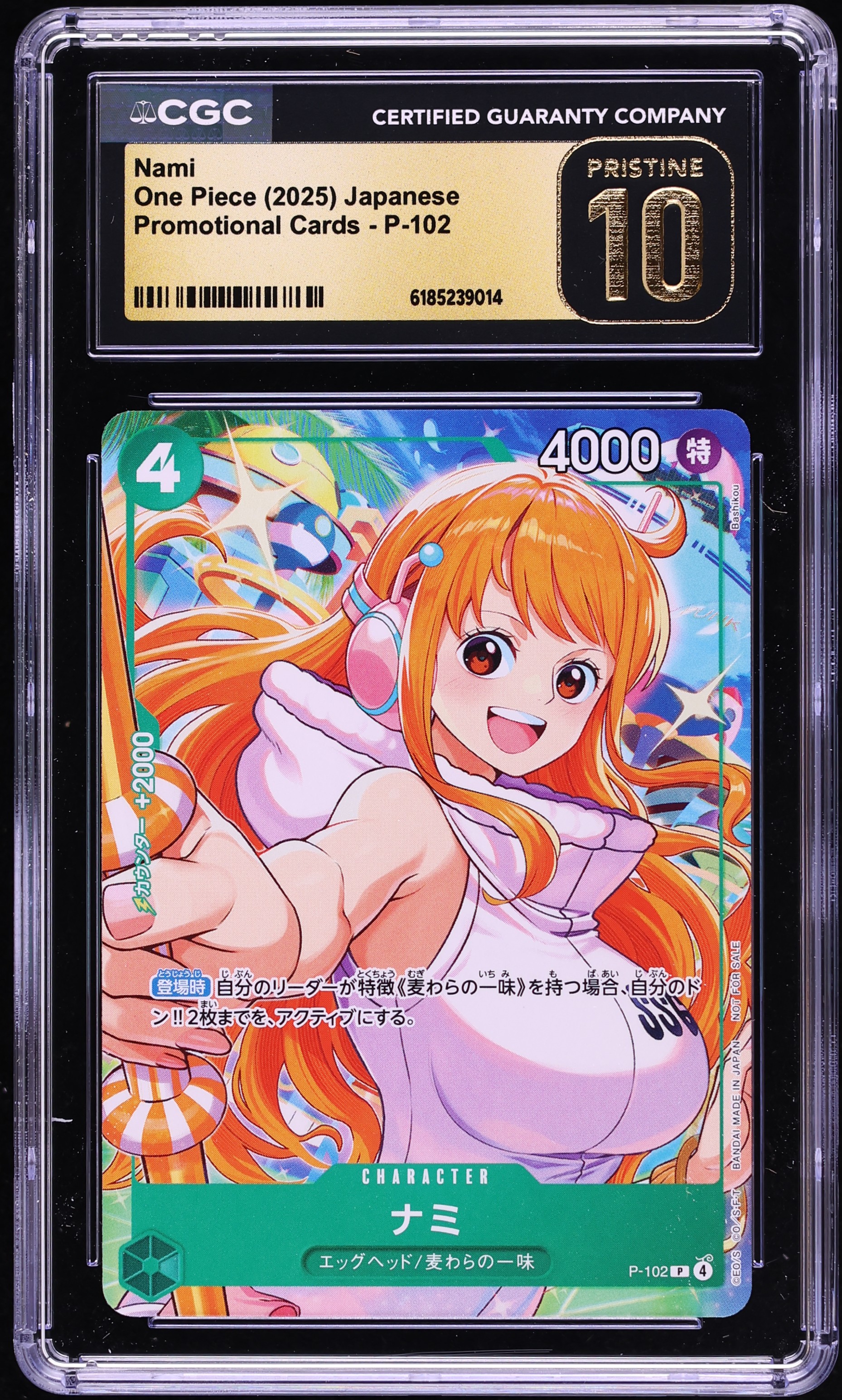 2025 One Piece Japanese Promo Nami #P-102 CGC 10 PRISTINE