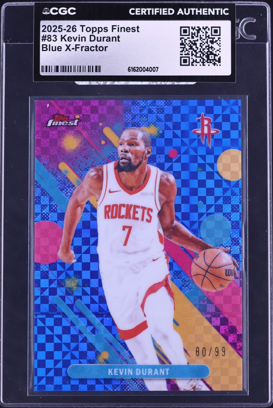 2025 Finest Blue Xfractor Kevin Durant /99 #83 CGC AUTH