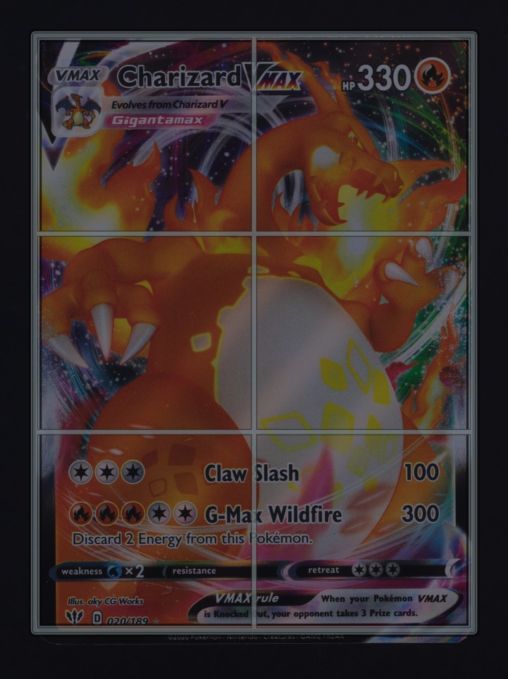 2020 Pokemon SWSH Darkness Ablaze Full Art Charizard VMAX #20 MBA AUTH