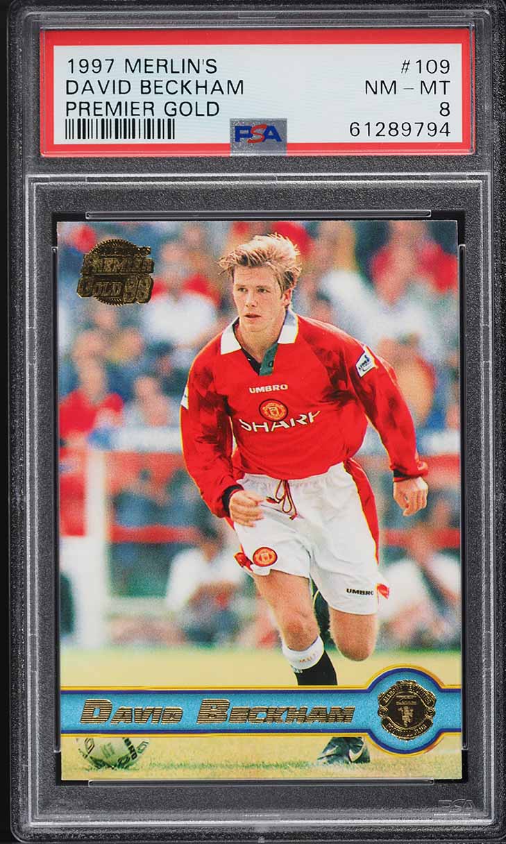 1997 Merlin's Premier Gold 98 Golden Moments David Beckham #G1 PSA