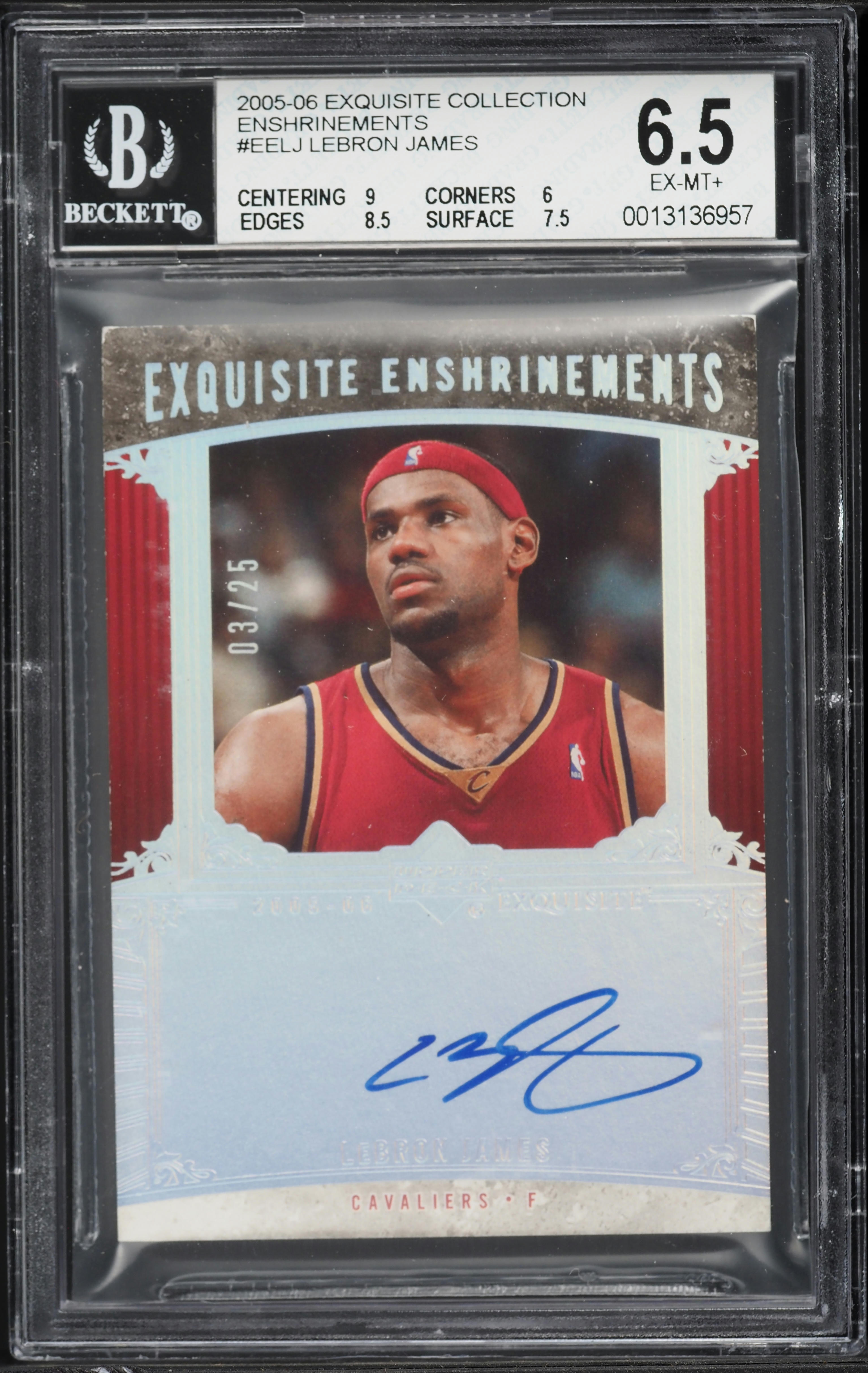2005 Exquisite Collection Enshrinements LeBron James AUTO
