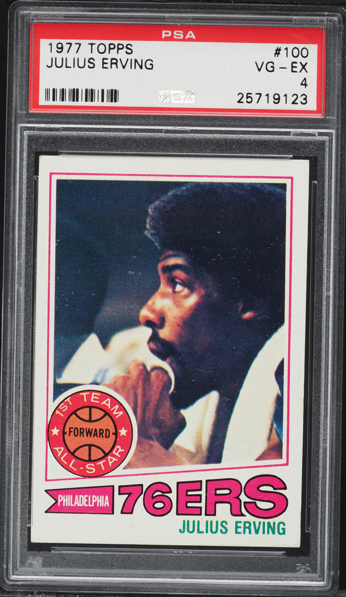 1977 Topps Basketball All-Star Julius Erving #100 PSA 4 VGEX