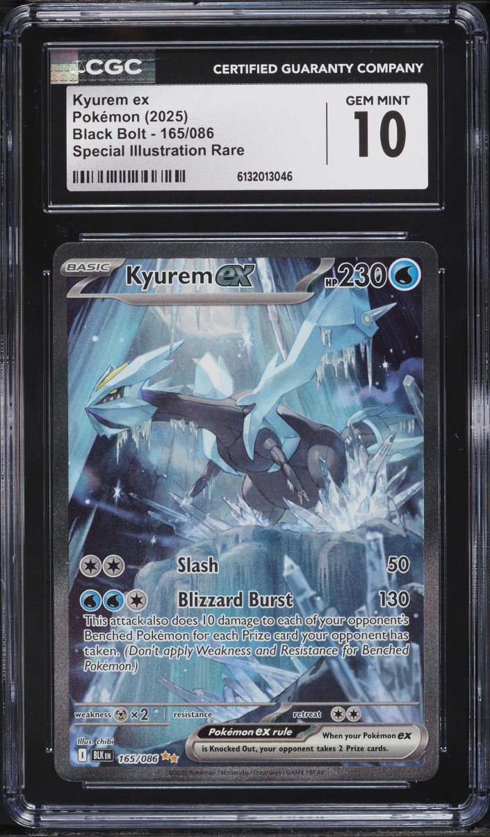 2025 Pokemon Scarlet & Violet Black Bolt SIR Kyurem ex #165 CGC 10 GEM MINT