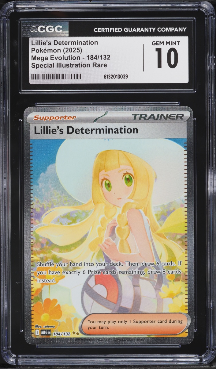 2025 Pokemon Mega Evolution SIR Lillie's Determination #184 CGC 10 GEM MINT