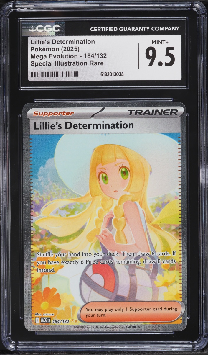 2025 Pokemon Mega Evolution SIR Lillie's Determination #184 CGC 9.5 MINT+