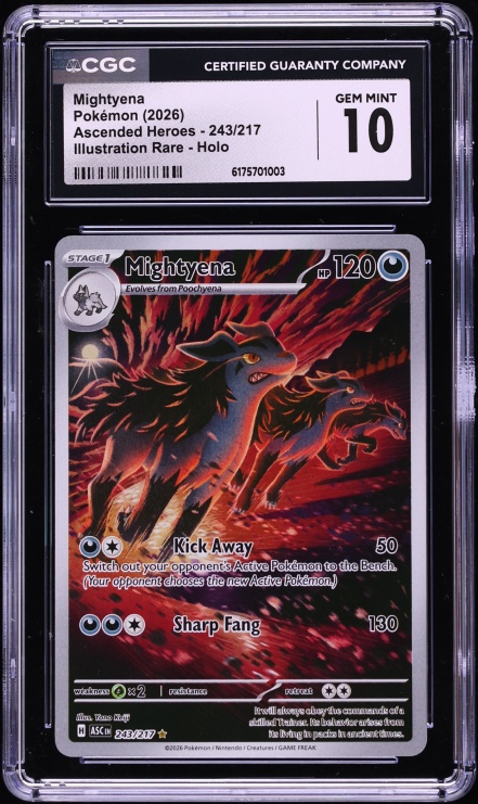 2026 Pokemon Mega Evolution Ascended Heroes IR Mightyena #243 CGC 10 GEM MINT