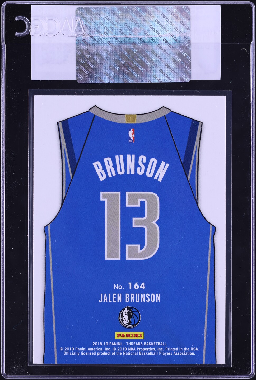 2018 Panini Threads Dazzle Jalen Brunson ROOKIE #164 CGC AUTH