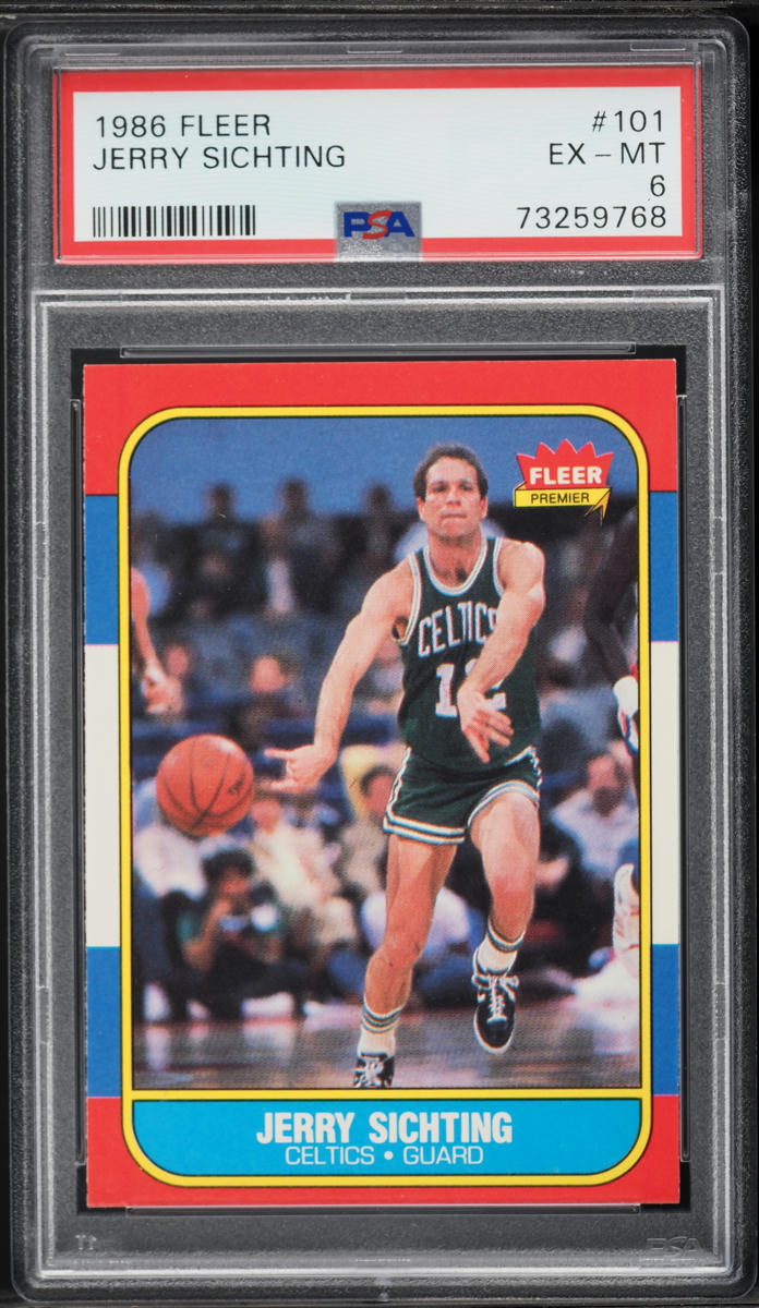 1986 Fleer Basketball Jerry Sichting #101 PSA 6 EXMT