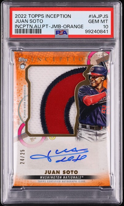 2022 Topps Now Juan Soto AUTO /99 #567A PSA 10 GEM MINT on