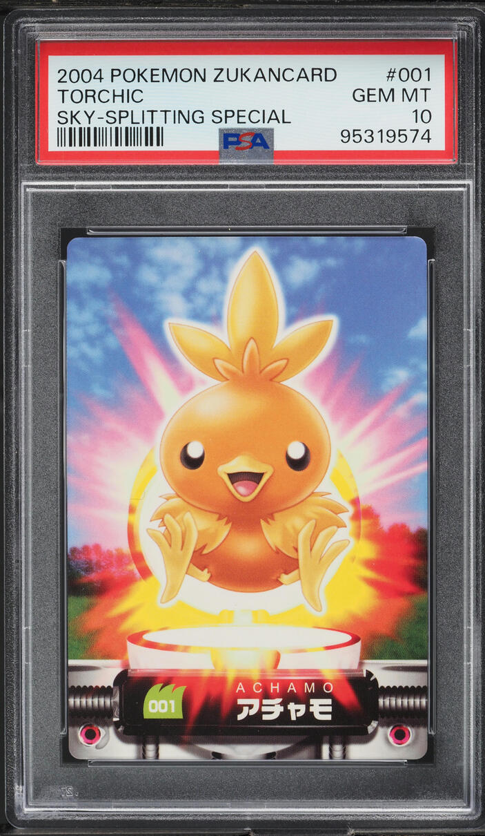 2004 Pokemon Japanese Zukancard Sky-Splitting Special Torchic #1 PSA 10 GEM