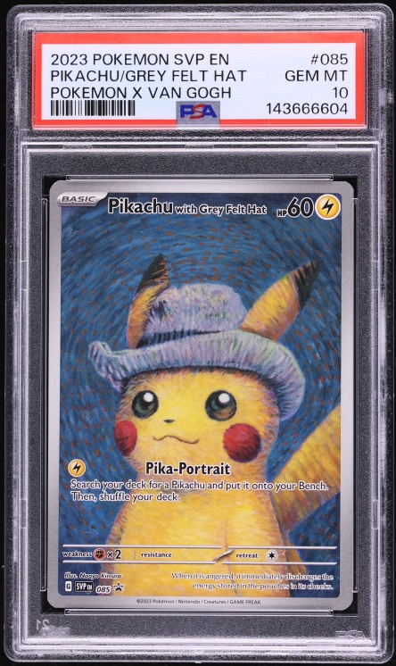 2023 Pokemon SV Promo Van Gogh Full Art Pikachu With Grey Felt Hat #85 PSA 10 GEM MINT