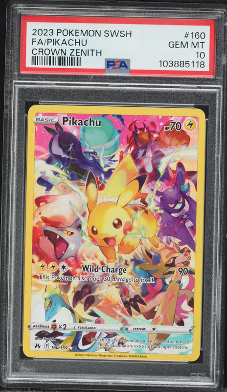 2022 Pokemon Japanese SWSH Dark Phantasma Full Art Pikachu #73 PSA