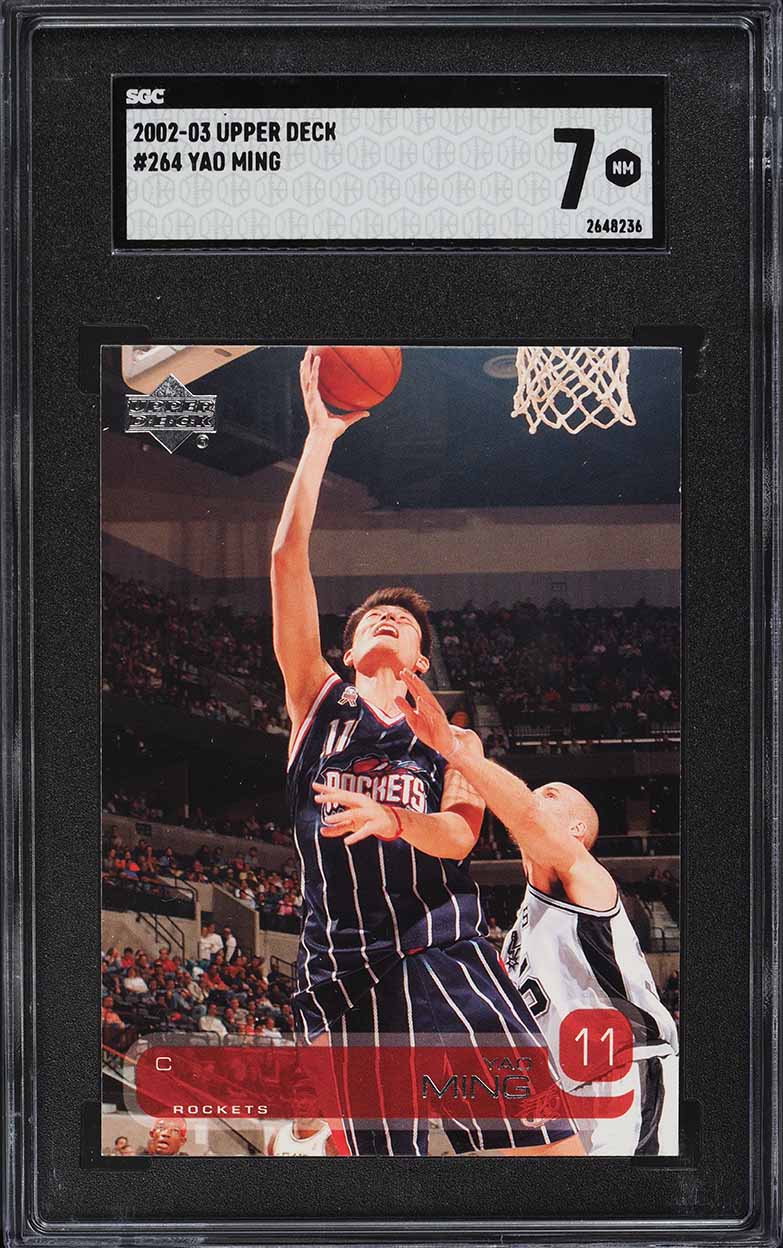 2002 Upper Deck Basketball Yao Ming ROOKIE #264 SGC 7 NRMT