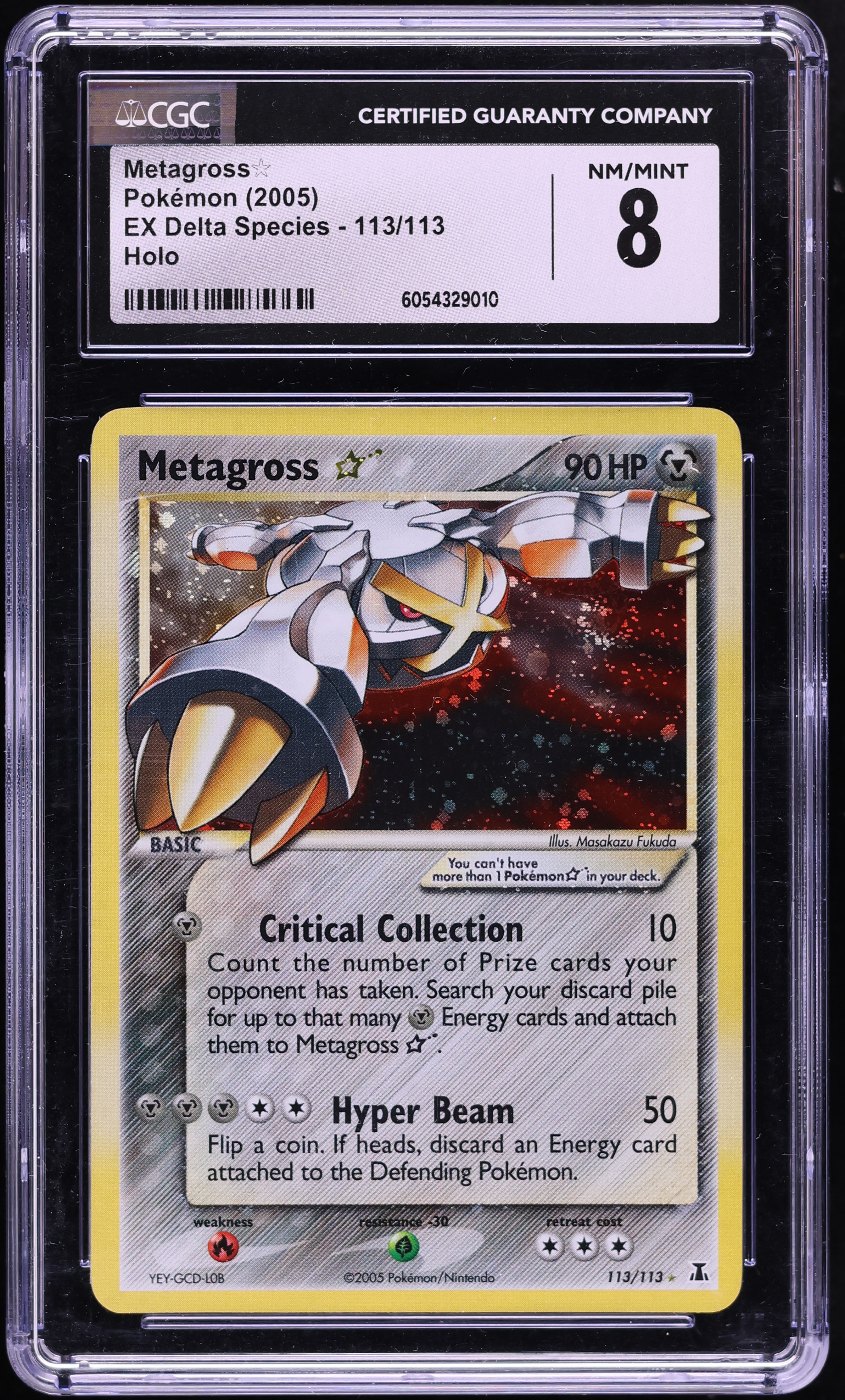 2005 Pokemon EX Delta Species Holo Metagross Gold Star #113 CGC 8 NM-MT