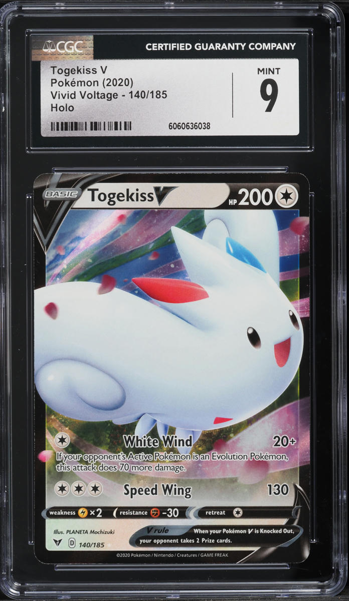 2020 Pokemon Sword & Shield Vivid Voltage Togekiss V #140 CGC 9 MINT