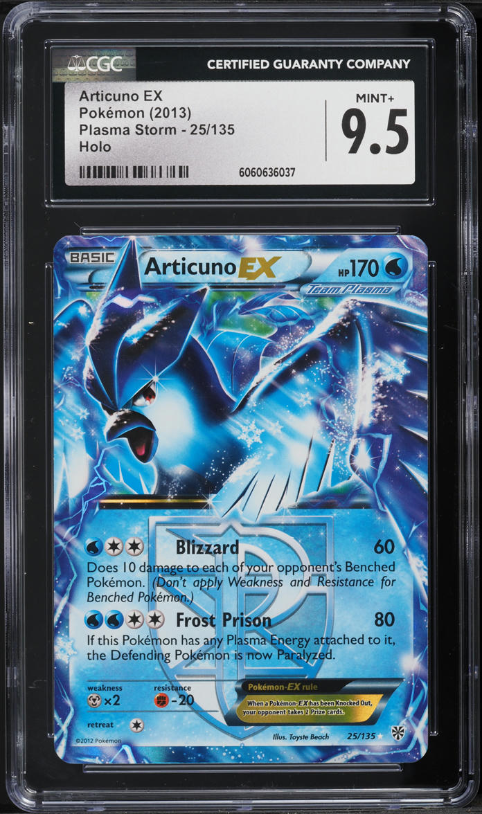 2013 Pokemon Black & White Plasma Storm Articuno EX #25 CGC 9.5 MINT+