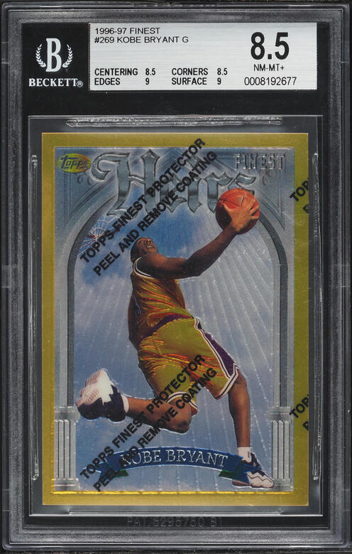 1996 Topps Chrome Refractor Kobe Bryant ROOKIE #138 PSA 9 MINT on