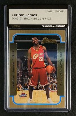 2003 Bowman Gold LeBron James #123 BGS 8 NM-MT on Fanatics Collect
