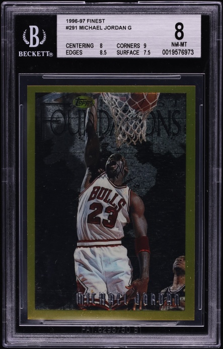1996 Finest Gold Michael Jordan #291 BGS 8 NM-MT