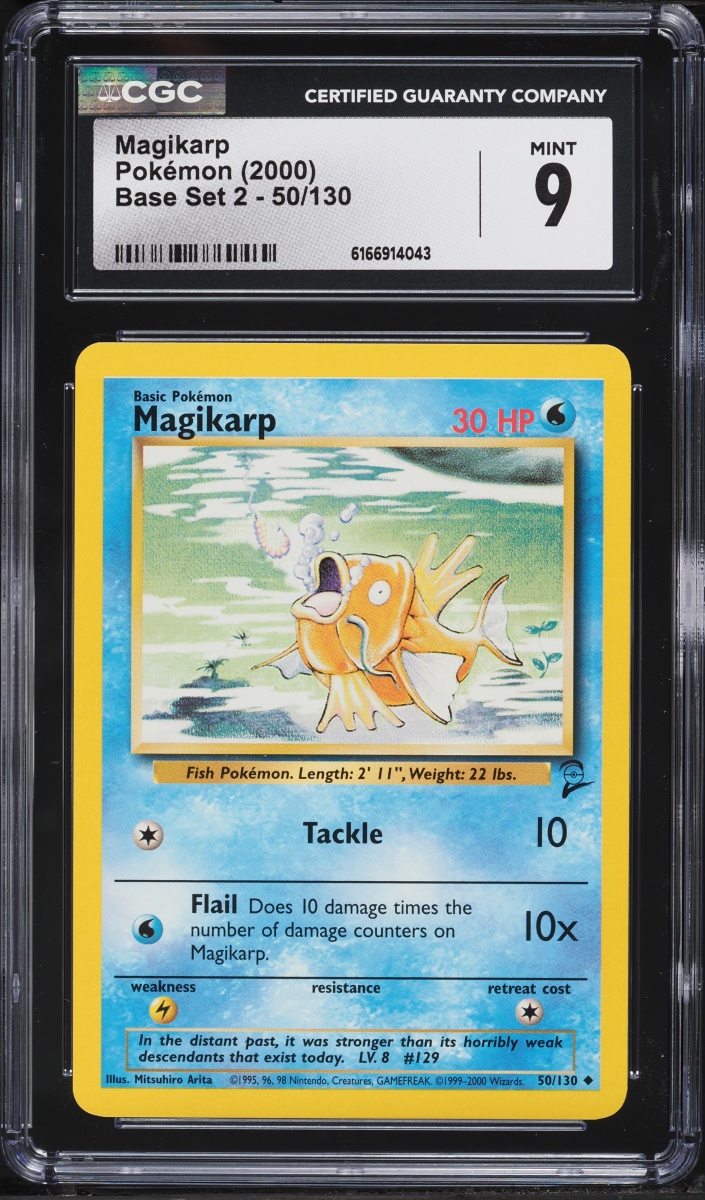 2000 Pokemon Base Set 2 Magikarp #50 CGC 9 MINT