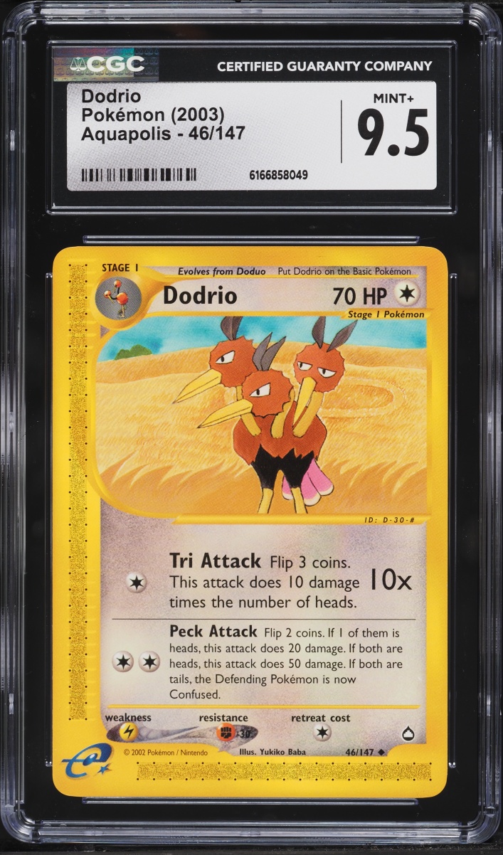 2003 Pokemon Aquapolis Dodrio #46 CGC 9.5 MINT+