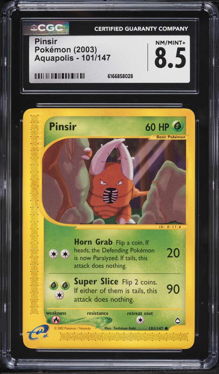 2003 Pokemon Aquapolis Pinsir #101 CGC 8.5 NM-MT+