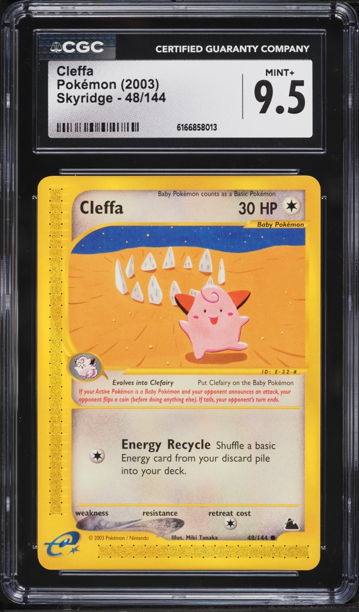 2003 Pokemon Skyridge Cleffa #48 CGC 9.5 MINT+