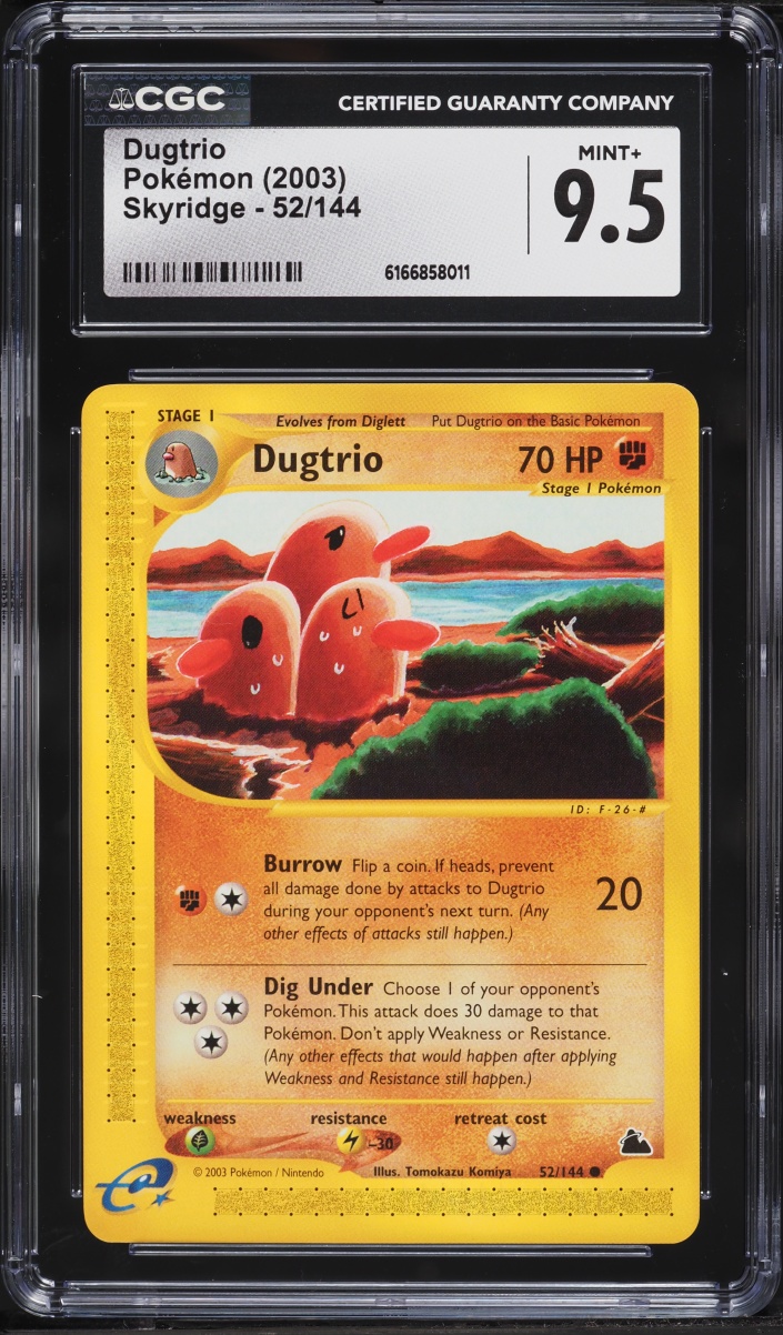 2003 Pokemon Skyridge Dugtrio #52 CGC 9.5 MINT+