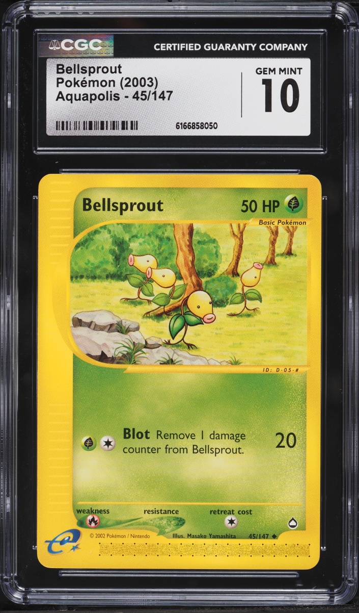 2003 Pokemon Aquapolis Bellsprout #45 CGC 10 GEM MINT