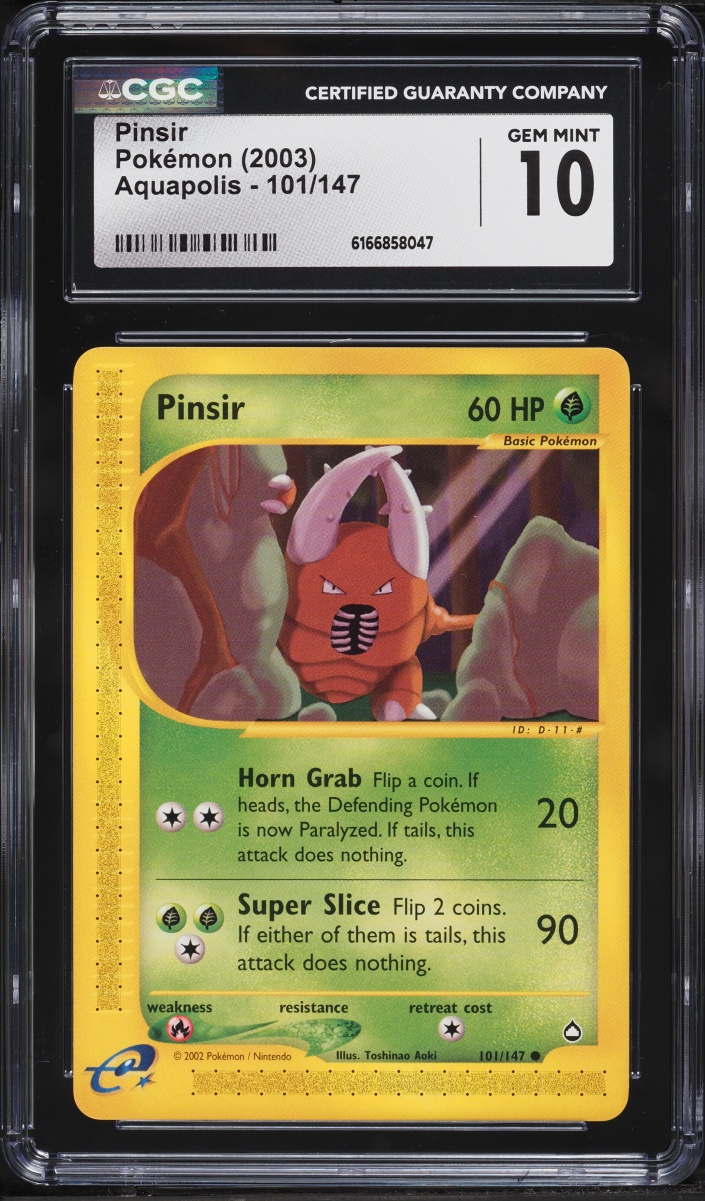2003 Pokemon Aquapolis Pinsir #101 CGC 10 GEM MINT