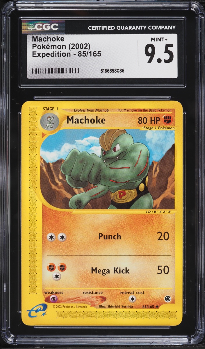 2002 Pokemon Expedition Base Set Machoke #85 CGC 9.5 MINT+