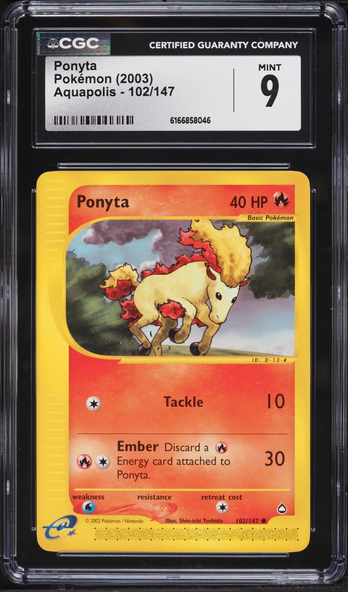2003 Pokemon Aquapolis Ponyta #102 CGC 9 MINT