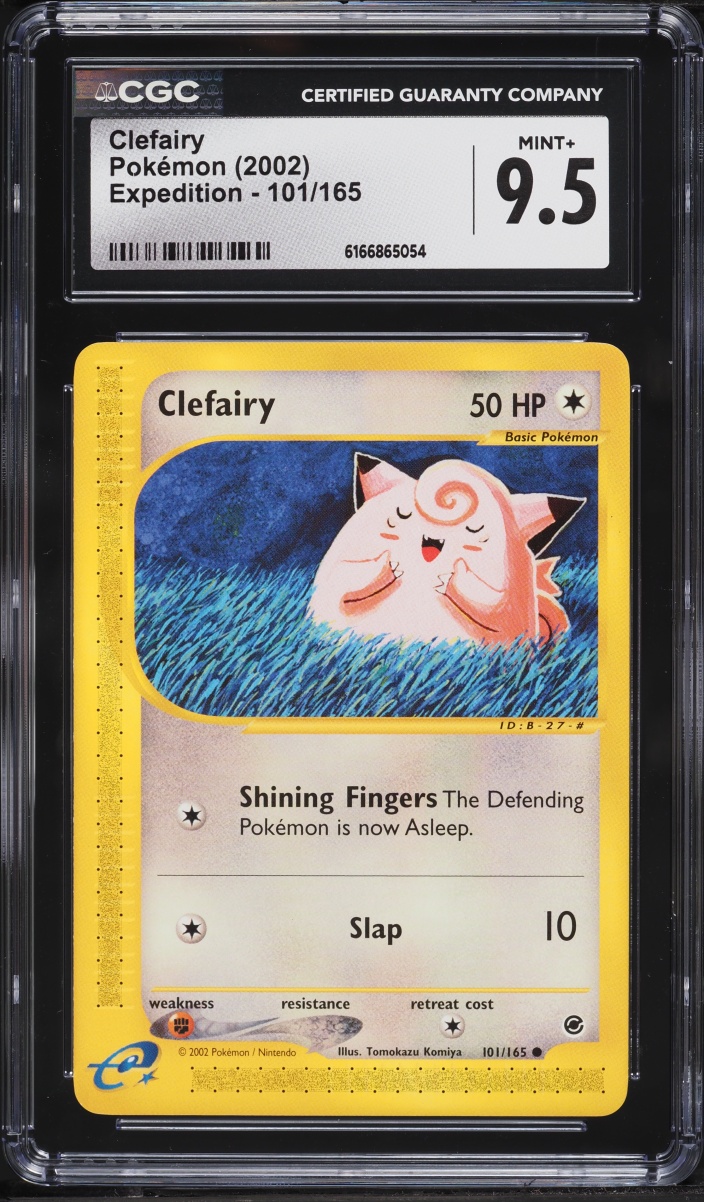 2002 Pokemon Expedition Base Set Clefairy #101 CGC 9.5 MINT+