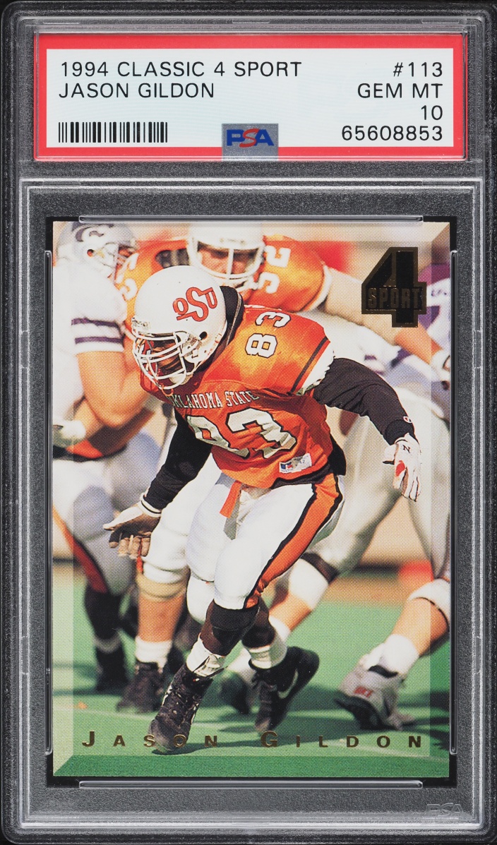 1994 Classic 4 Sport Jason Gildon ROOKIE #113 PSA 10 GEM MINT
