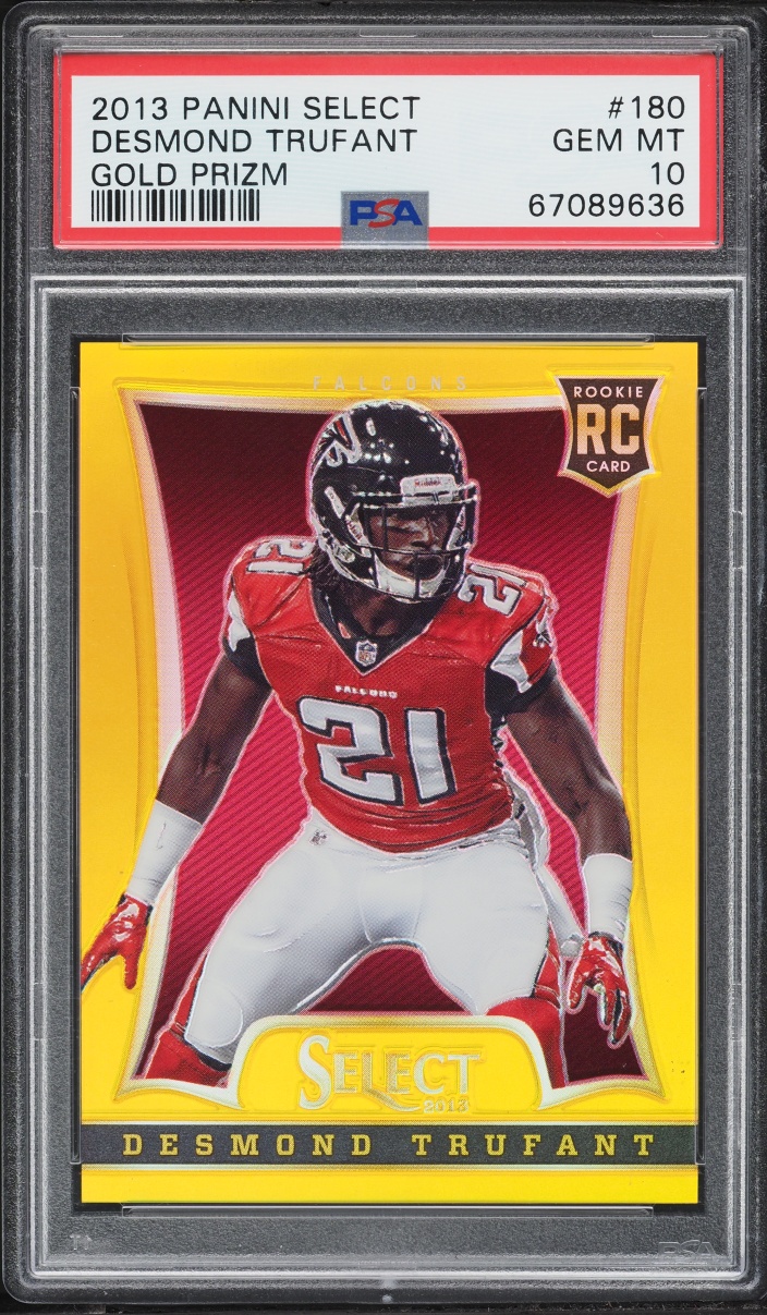 2013 Select Gold Prizm Desmond Trufant ROOKIE 1/10 #180 PSA 10 GEM MINT