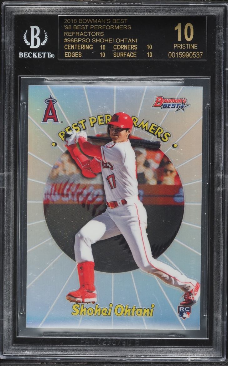 2018 Bowman's Best '98 Best Performers Refractor Shohei Ohtani ROOKIE BGS 10 BLACK LABEL